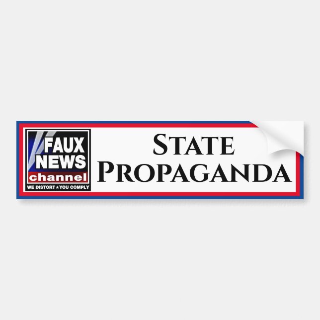 Adesivo Para Carro Faux News "State Propaganda" (Frente)