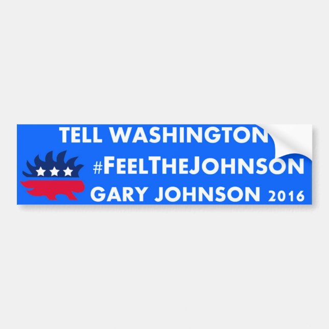 Adesivo Para Carro #feelthejohnson Gary Johnson 2016 (Frente)