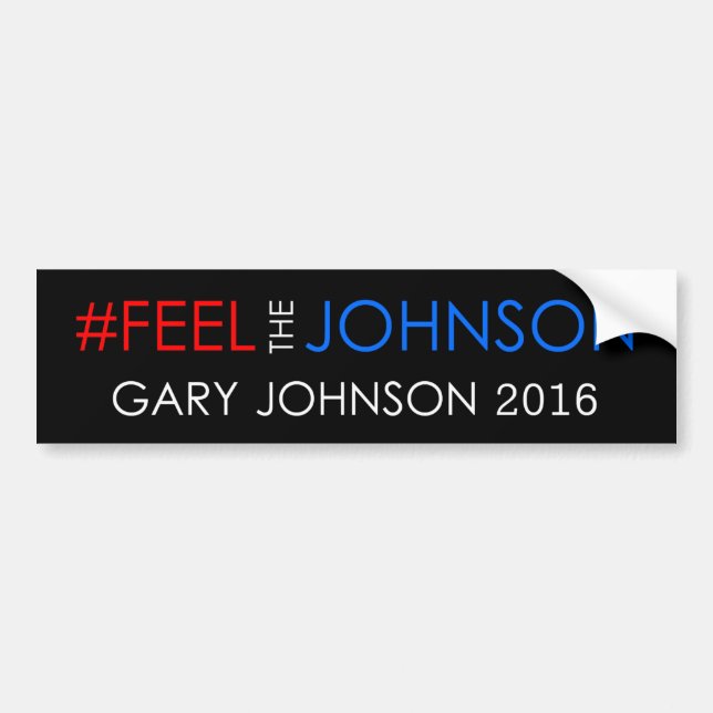 Adesivo Para Carro #feelthejohnson Gary Johnson 2016 (Frente)