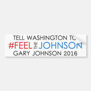 Adesivo Para Carro #feelthejohnson Gary Johnson 2016