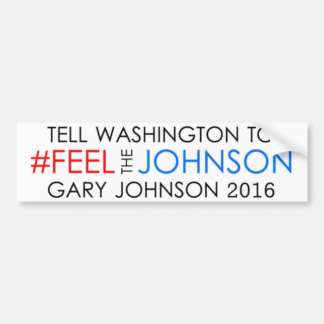 Adesivo Para Carro #feelthejohnson Gary Johnson 2016 (Frente)