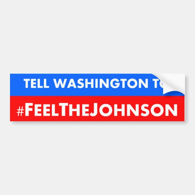 Adesivo Para Carro #feelthejohnson Gary Johnson 2016 (Frente)