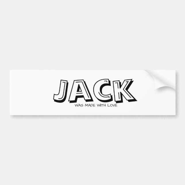 Adesivo Para Carro Feito com amor branco e preto (Frente)