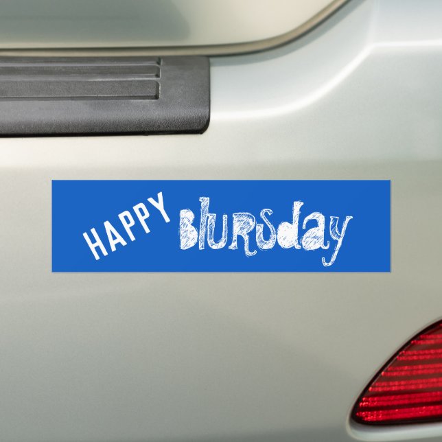 Adesivo Para Carro Feliz Bumper Engraçado (No carro)