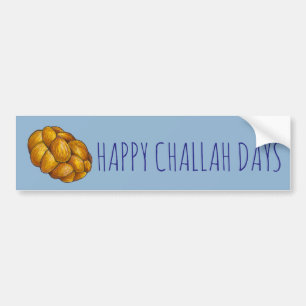 Adesivo Para Carro Feliz Dia de Challah Hanukkah Chanukah Holiday