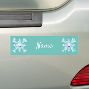 Adesivo Para Carro Feliz Floco de Neve Emoticon Thunder_Cove 