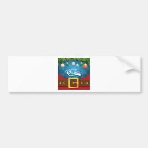 Adesivo Para Carro Feliz Papai noel de Natal