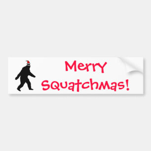 Adesivo Para Carro Feliz Squatchmas de Bigfoot!
