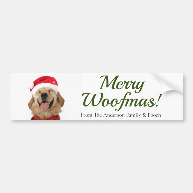 Adesivo Para Carro Feliz Woofmas!Modos (Frente)
