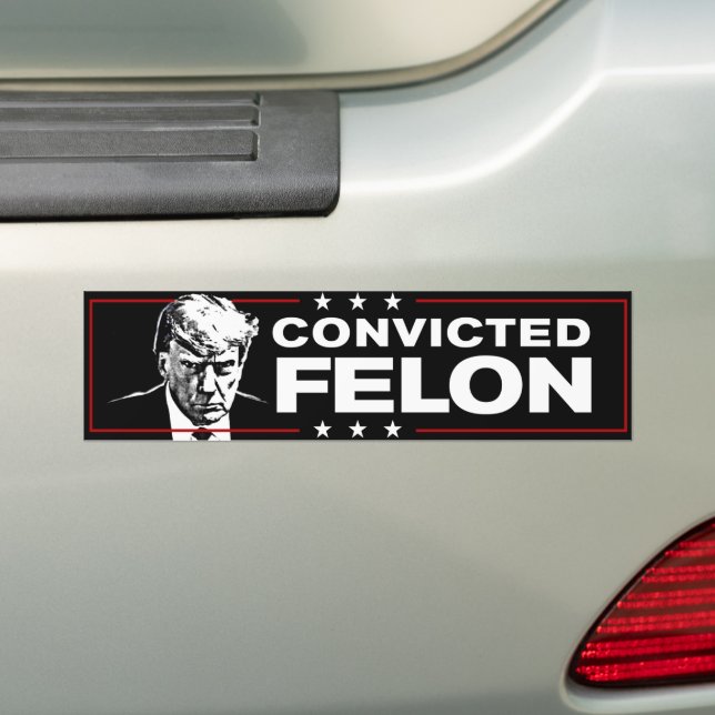 Adesivo Para Carro Felon Anti-Trump Condenado (No carro)