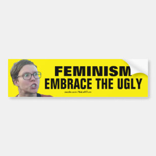 Adesivo Para Carro Feminismo Abraça O Feio