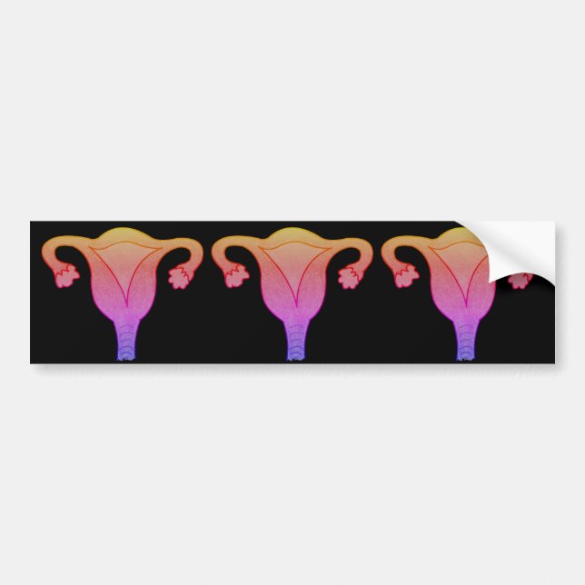 Adesivo Para Carro Feminist Uterus bumper sticker (Frente)