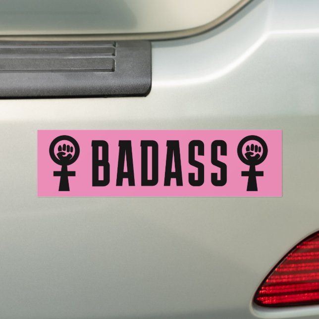 Adesivo Para Carro Feminista Badass (No carro)