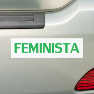 Adesivo Para Carro Feminista em Espanhol Verde e Moderno