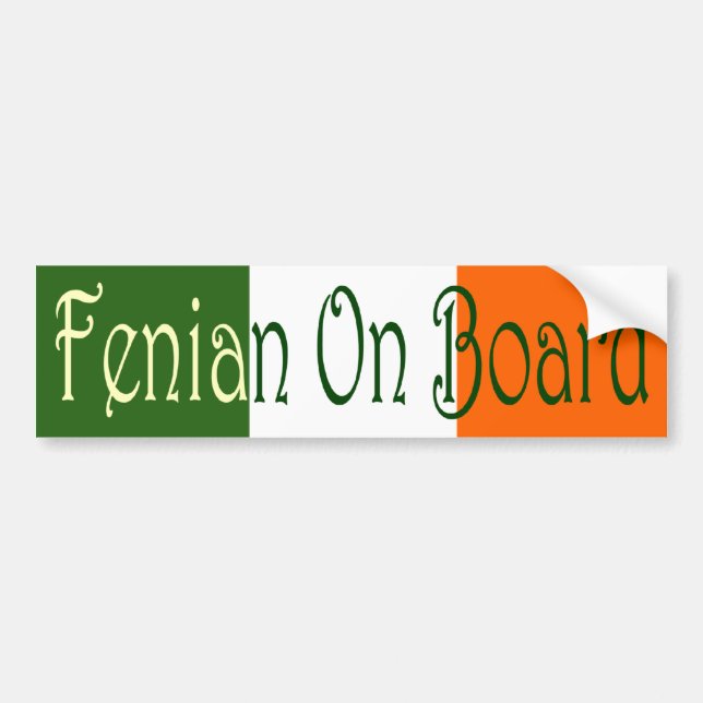 Adesivo Para Carro Fenian On Conselho Bumper Sticker (Frente)