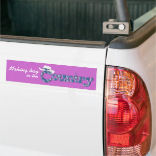 Adesivo Para Carro "Feno Fazer no País" autocolante roxo