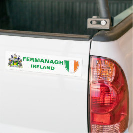 Adesivo Para Carro Fermanagement Ireland Crest e Irish Flag
