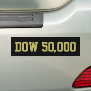 Adesivo Para Carro Festa de 50.000 do Dow no Mercado de Ações