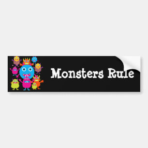 Adesivo Para Carro Festa Engraçado de Criaturas Bestiais de Monstro