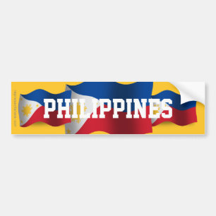 Adesivo Para Carro Filipinas que acenam a bandeira