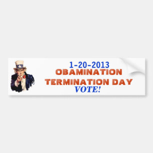 Adesivo Para Carro Fim do OBAMINATION 1-20-13