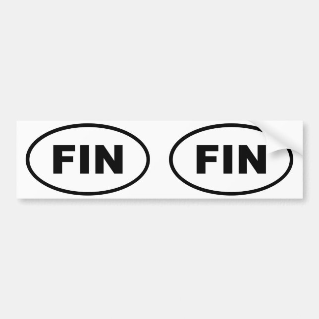 Adesivo Para Carro Finlândia FIN - oval europeu (Frente)