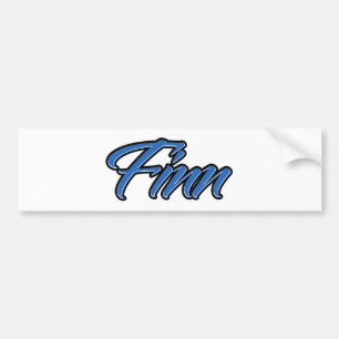 Adesivo Para Carro Finn Name blue Aufkleber Sticker Autoaufkleber