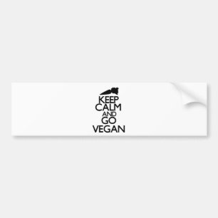 Adesivo Para Carro Fique calmo e vá vegan