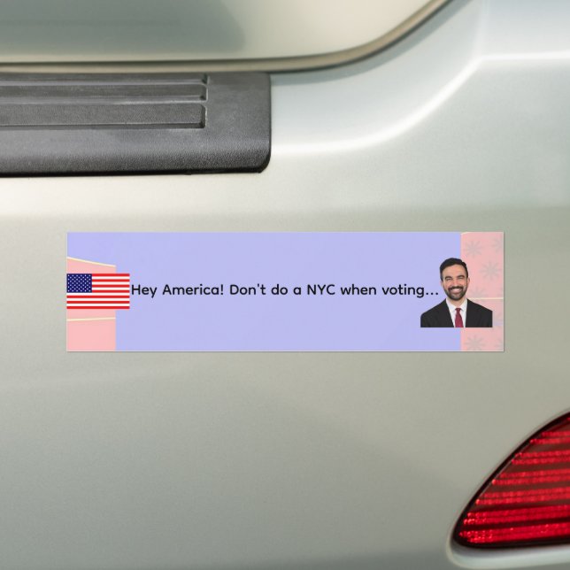Adesivo Para Carro FIREFOXNEWS ONLINE™ Mamdani MEME Bumper Sticker (No carro)