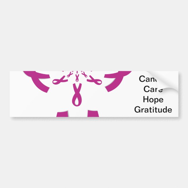 Adesivo Para Carro Fitas cor-de-rosa Sensibilização do Cancer de Arte (Frente)