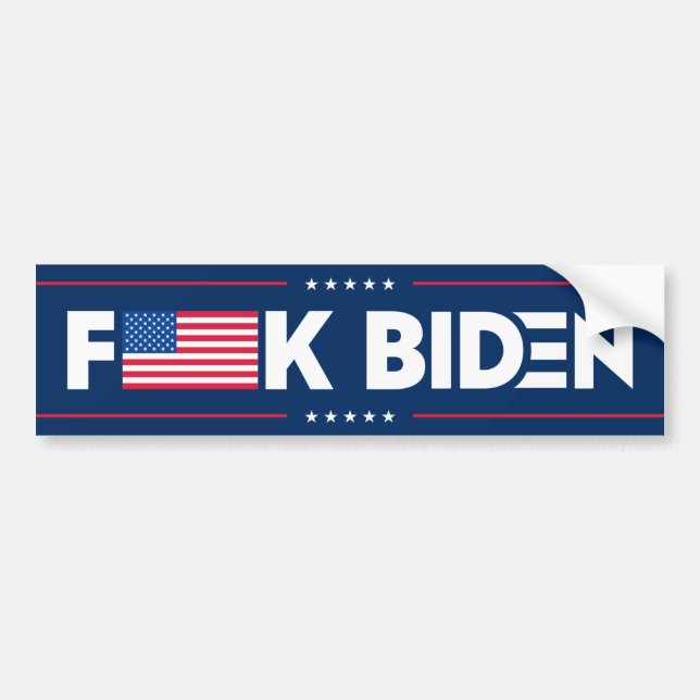 Adesivo Para Carro FJB da Biden, engraçada Biden Trump 2024 bandeira  (Frente)