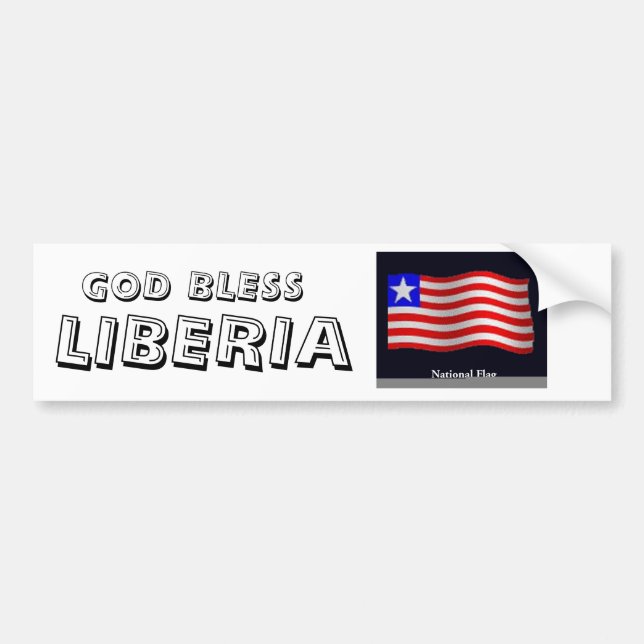 Adesivo Para Carro flag3, LIBERIA, DEUS ABENÇOE (Frente)
