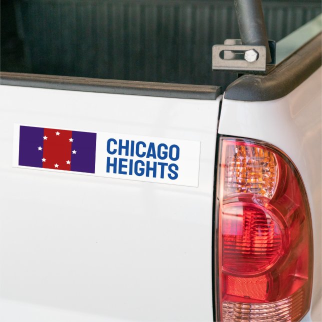 Adesivo Para Carro Flag of Chicago Heights (No caminhão)