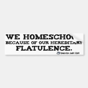 Adesivo Para Carro Flatulência de Homeschool