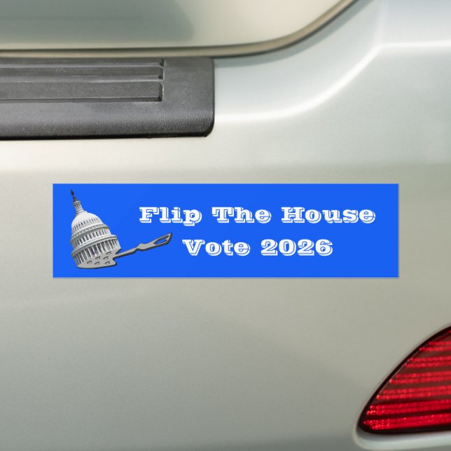Adesivo Para Carro Flip The House Vote Blue 2026 (No carro)