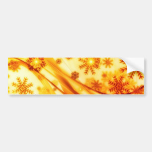 Adesivo Para Carro Flocos de neve de Natal ouro