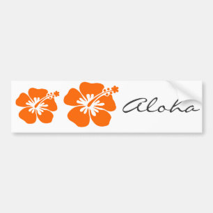 Adesivo Para Carro Flor alaranjada do hibiscus