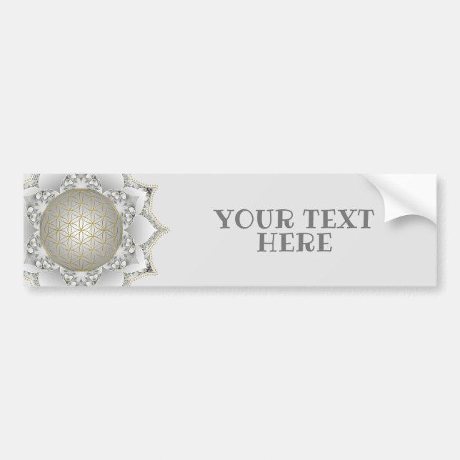 Adesivo Para Carro Flor De Vida - Blossomas Mandala 1 (Frente)