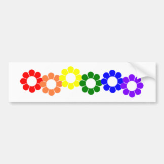 Adesivo Para Carro Flores do arco-íris do orgulho gay