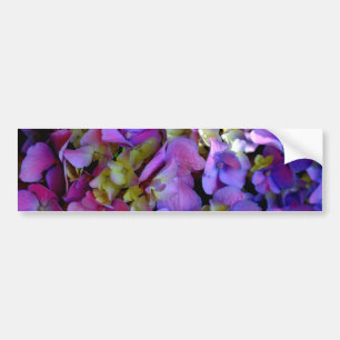 Adesivo Para Carro Flores magenta púrpura amarelas Hydrangas