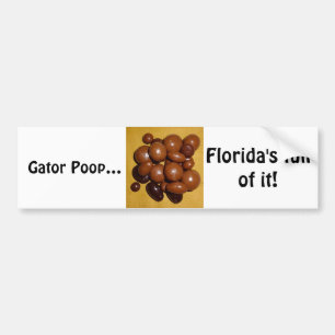 Adesivo Para Carro Flórida Gator Poop Bumper Sticker