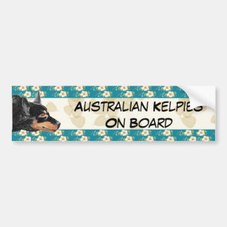 Adesivo Para Carro Folhas de Tan do Kelpie/cerceta Bumpersticker