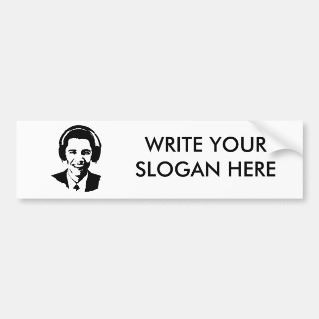 Adesivo Para Carro Fones de ouvido de Barack Obama (Frente)