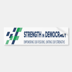 Adesivo Para Carro Força na Democracia - Capacitar as nossas Regiões