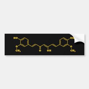 Adesivo Para Carro Fórmula química molecular da curcumina turmérica