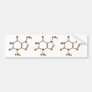 Adesivo Para Carro Fórmula Química Molecular de Teobromina de Choco