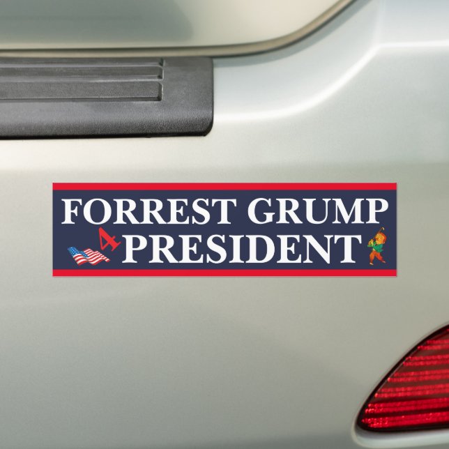 ADESIVO PARA CARRO FORREST GRUMP 4 PRESIDENTE (No carro)