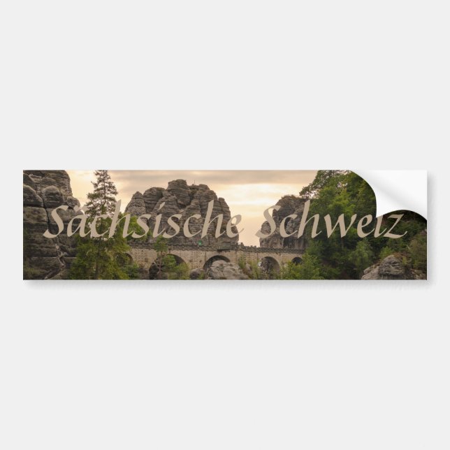 Adesivo Para Carro Foto da lembrança de Sächsische Schweiz Bastei (Frente)