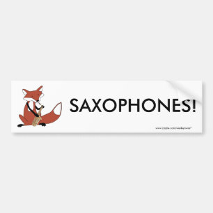 Adesivo Para Carro Fox que joga o saxofone
