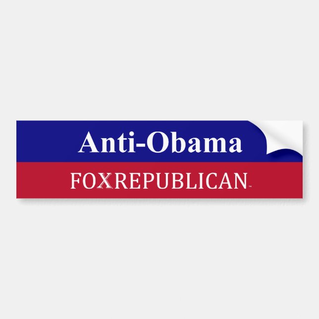 Adesivo Para Carro Foxrepublican Anit-Obama (Frente)